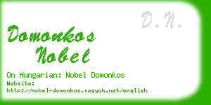 domonkos nobel business card